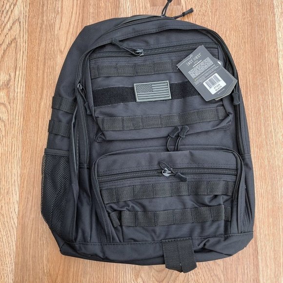 East West USA RT509 Tactical Molle Military Rucksack Backpack Black NEW - Picture 1 of 12